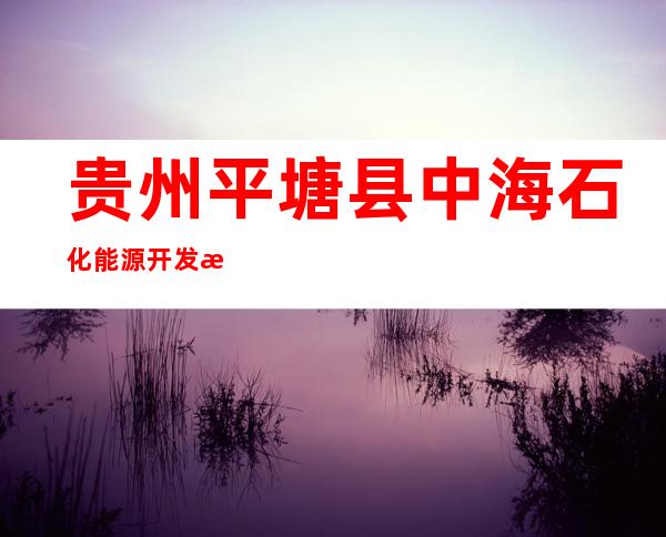 贵州平塘县中海石化能源开发有限公司